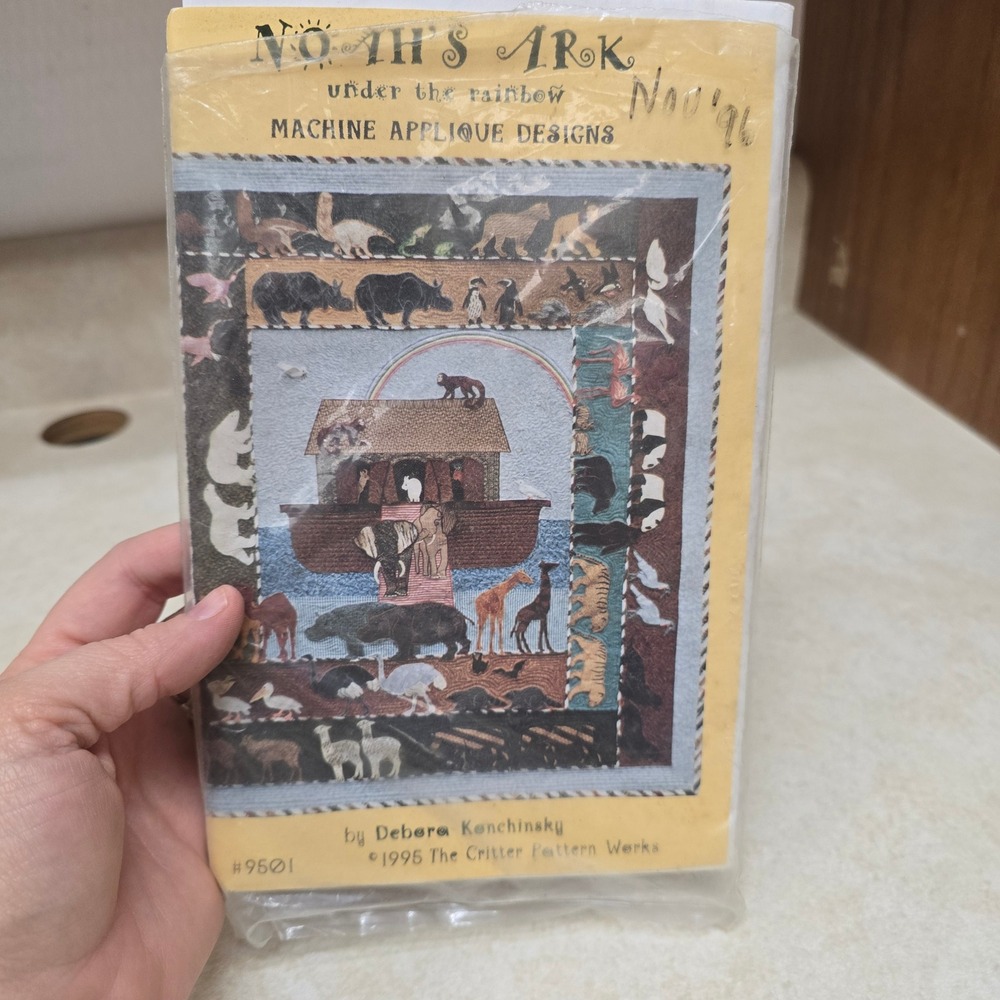 Noah's Ark Under the Rainbow Machine Applique Pattern Debora‎ Konchinsky 1995